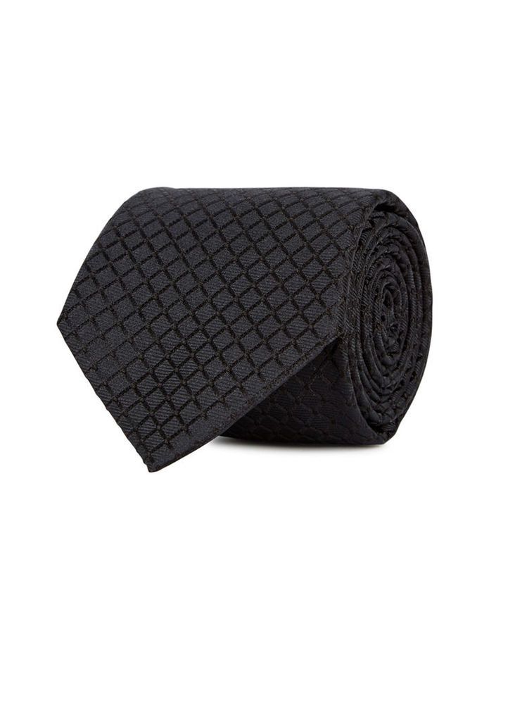 Armani Collezioni Black Diamond-jacquard Tie