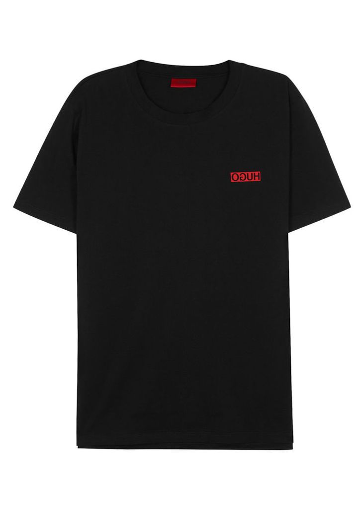 HUGO Durand Black Cotton T-shirt - Size M