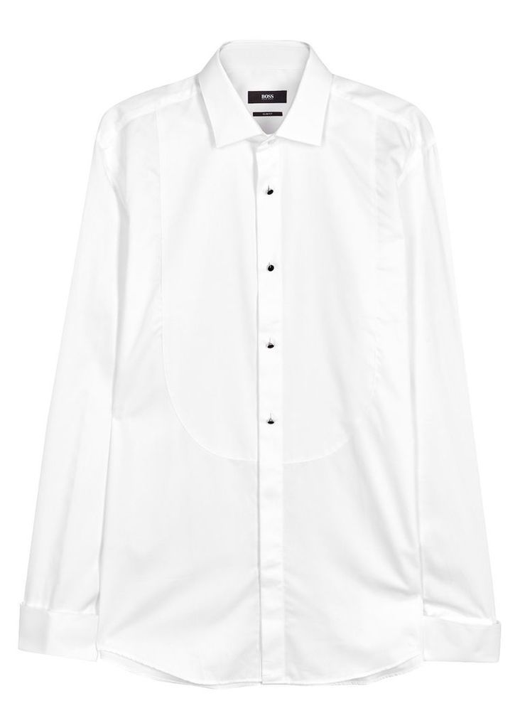 Jant white cotton tuxedo shirt