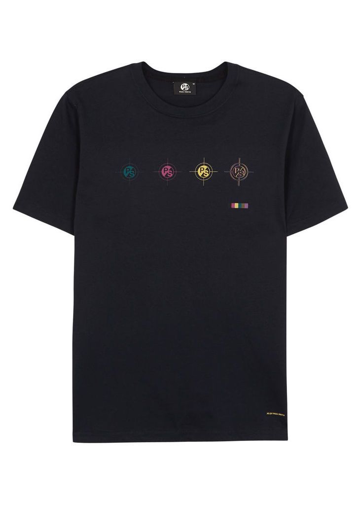 PS By Paul Smith Navy Compass-print Cotton T-shirt - Size M