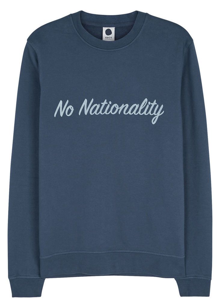 NN07 Base Logo-print Cotton Sweatshirt - Size L