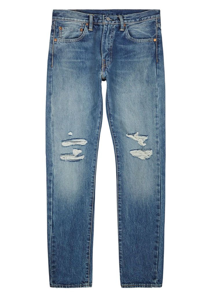Levi's 511 Blue Distressed Slim-leg Jeans - Size W32/L32