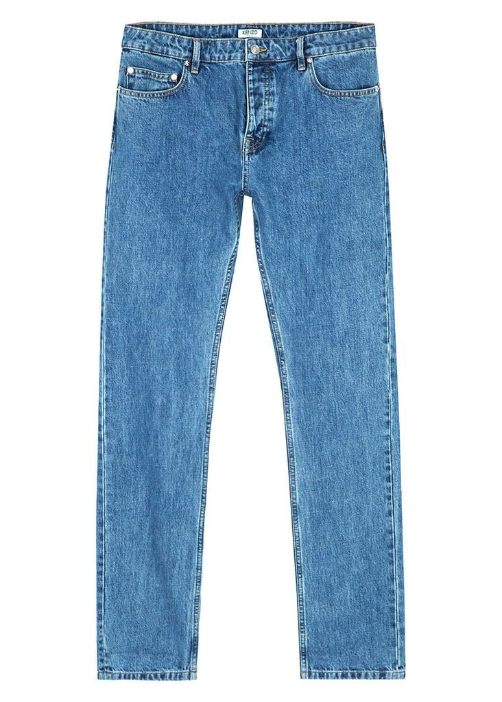 KENZO Blue Straight-leg Jeans - Size W30