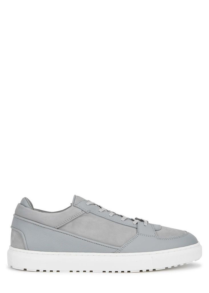 ETQ Low 3 Grey Leather And Suede Trainers - Size 8
