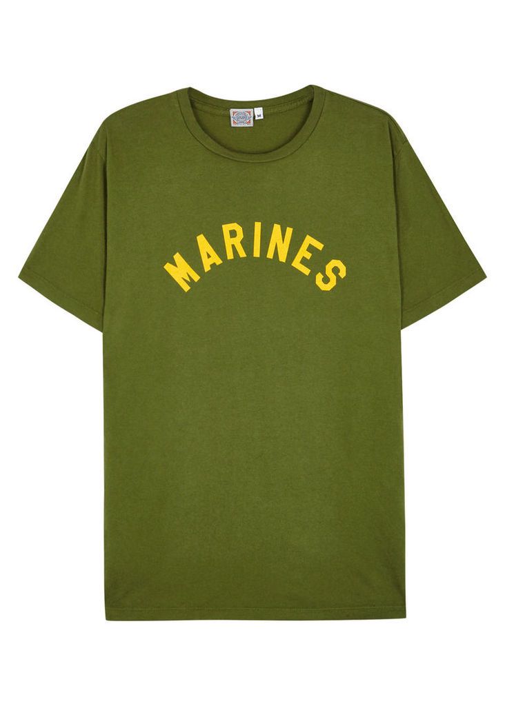 Ebbets Field Flannels Marine Printed Cotton T-shirt - Size M
