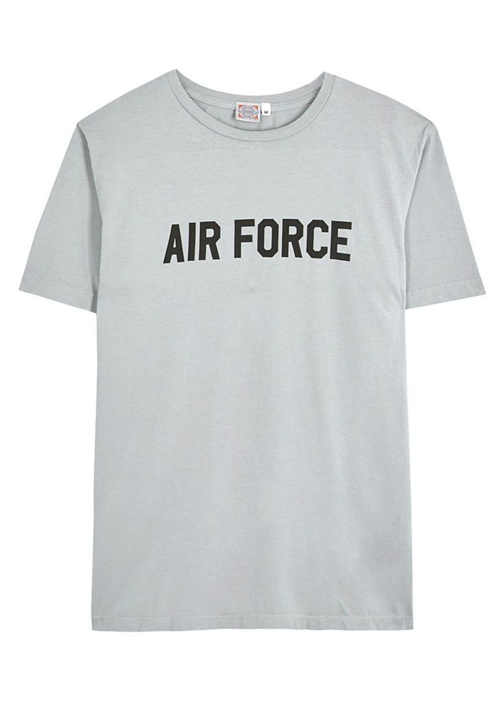 Ebbets Field Flannels Air Force Grey Cotton T-shirt - Size M