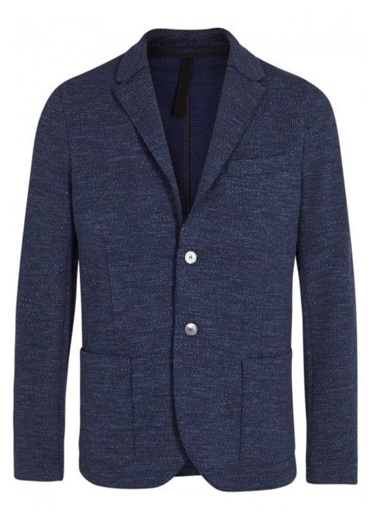 Harris Wharf London Dark Blue Wool Blend Blazer - Size 42