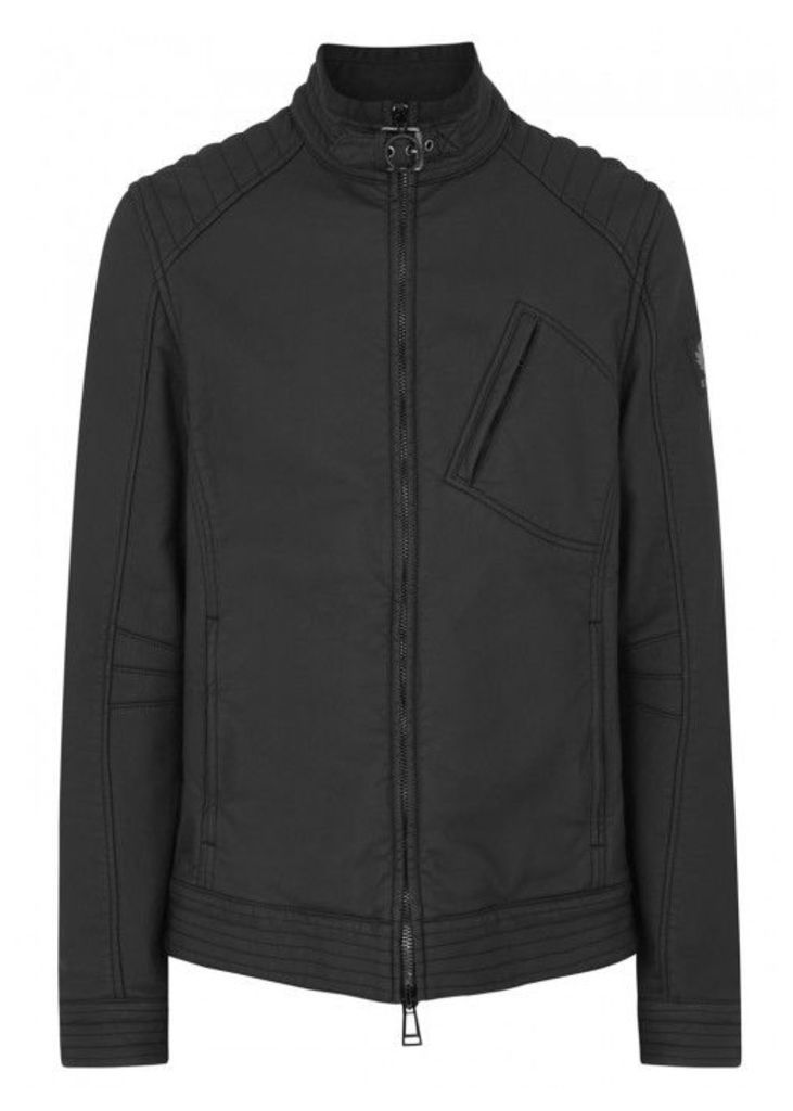 Belstaff Black Coated Cotton Jacket - Size 44