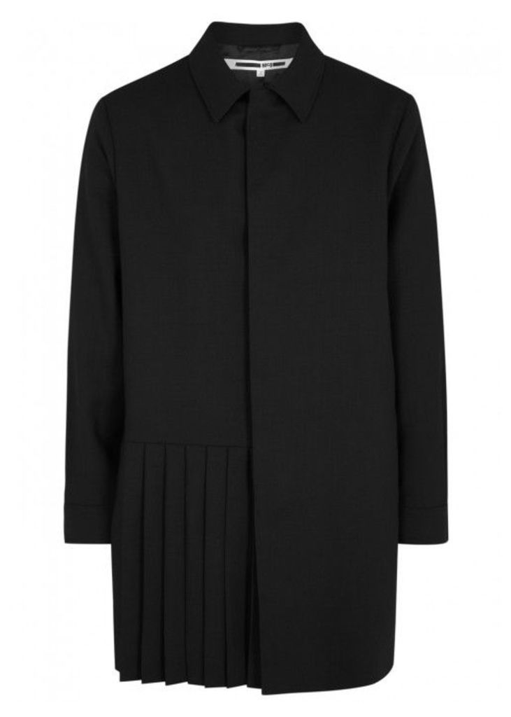 McQ Alexander McQueen Kilt Black Pleated Wool Jacket - Size 38