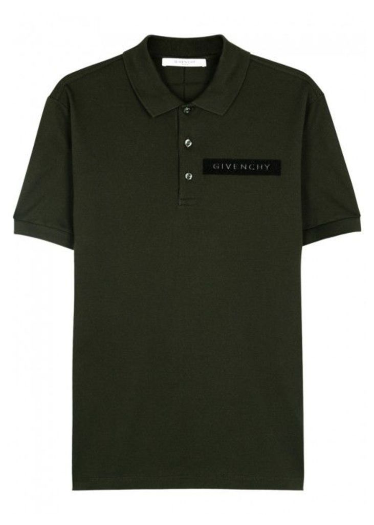 Givenchy Dark Green PiquÃ© Cotton Polo Shirt - Size S
