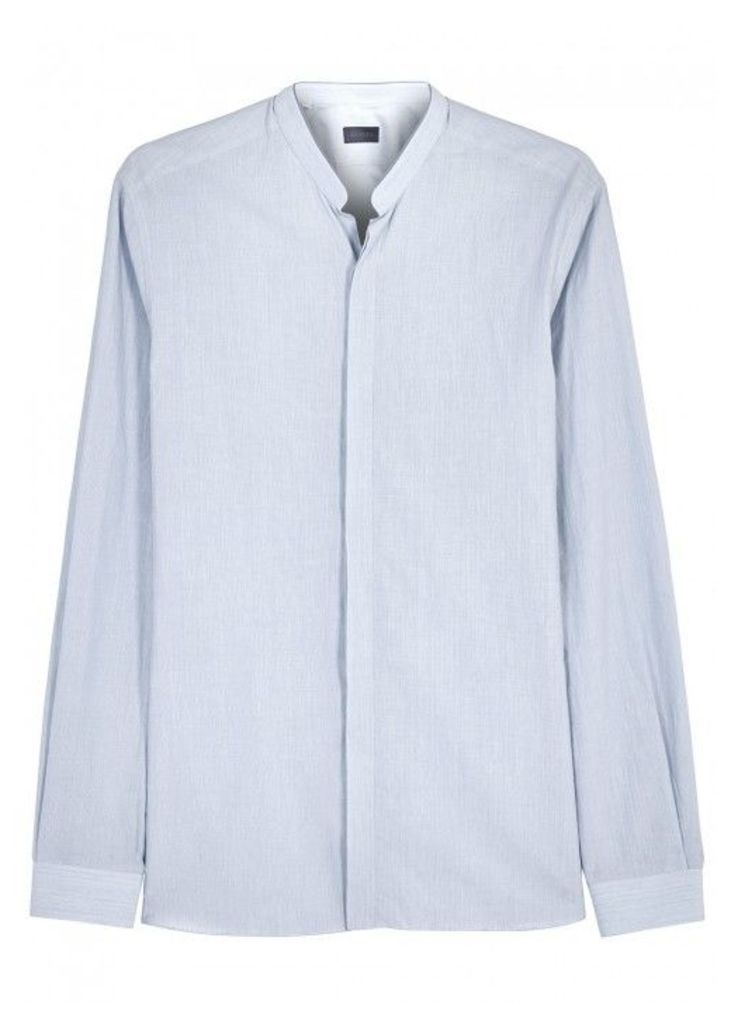 Lanvin Blue Pinstriped Cotton Shirt - Size 15
