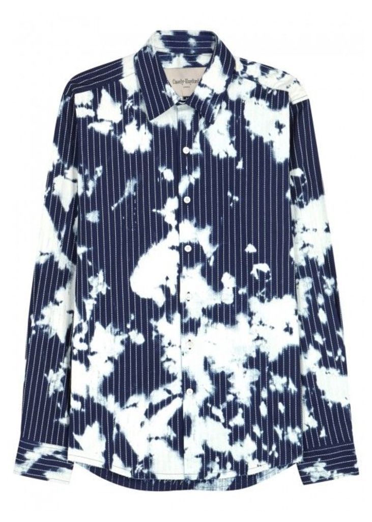 Casely-Hayford Indigo Bleach-print Cotton Shirt - Size M