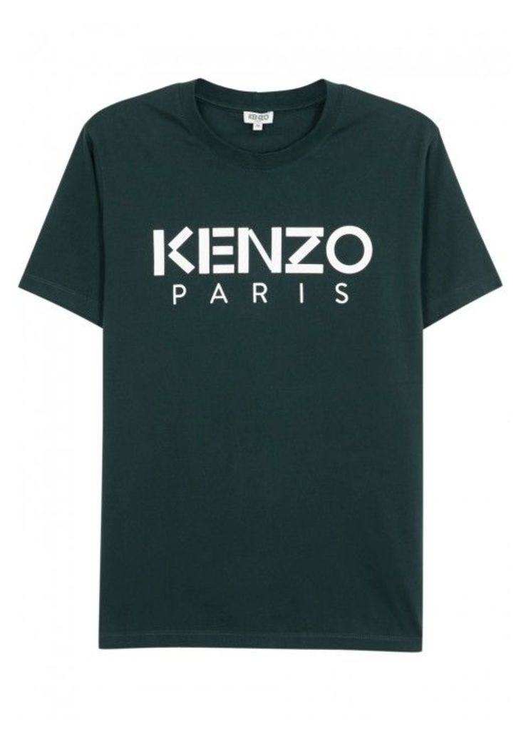 KENZO Green Designer-stamped Cotton T-shirt - Size XS