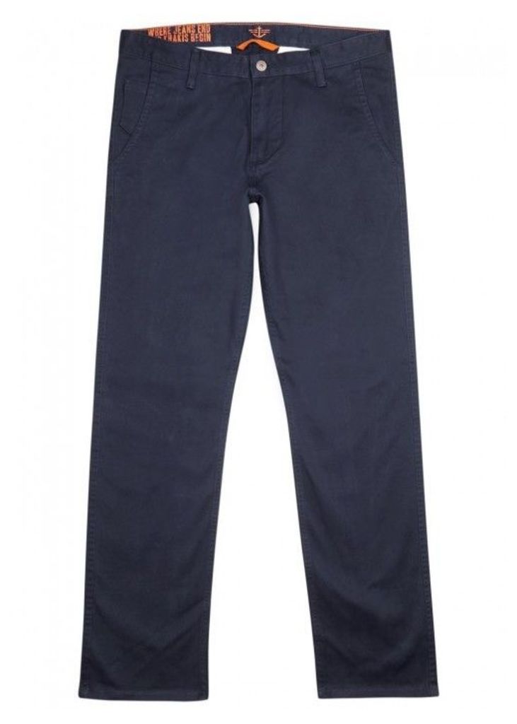 Dockers Alpha Dark Blue Stretch Cotton Trousers - Size W34/L34