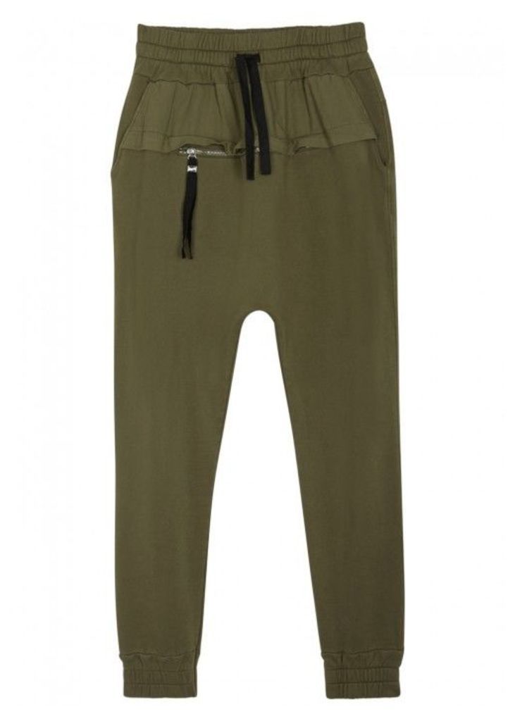 Blood Brother Rutland Olive Cotton Jogging Trousers - Size S