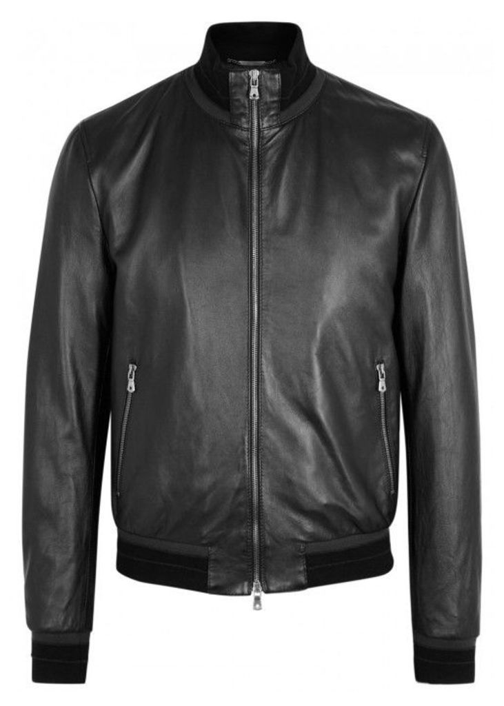 Dolce & Gabbana Black Leather Jacket - Size 42