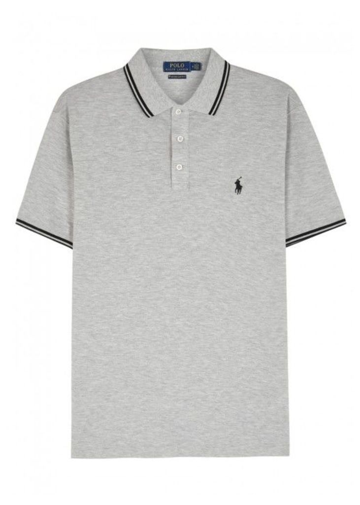 Polo Ralph Lauren Grey PiquÃ© Cotton Polo Shirt - Size M