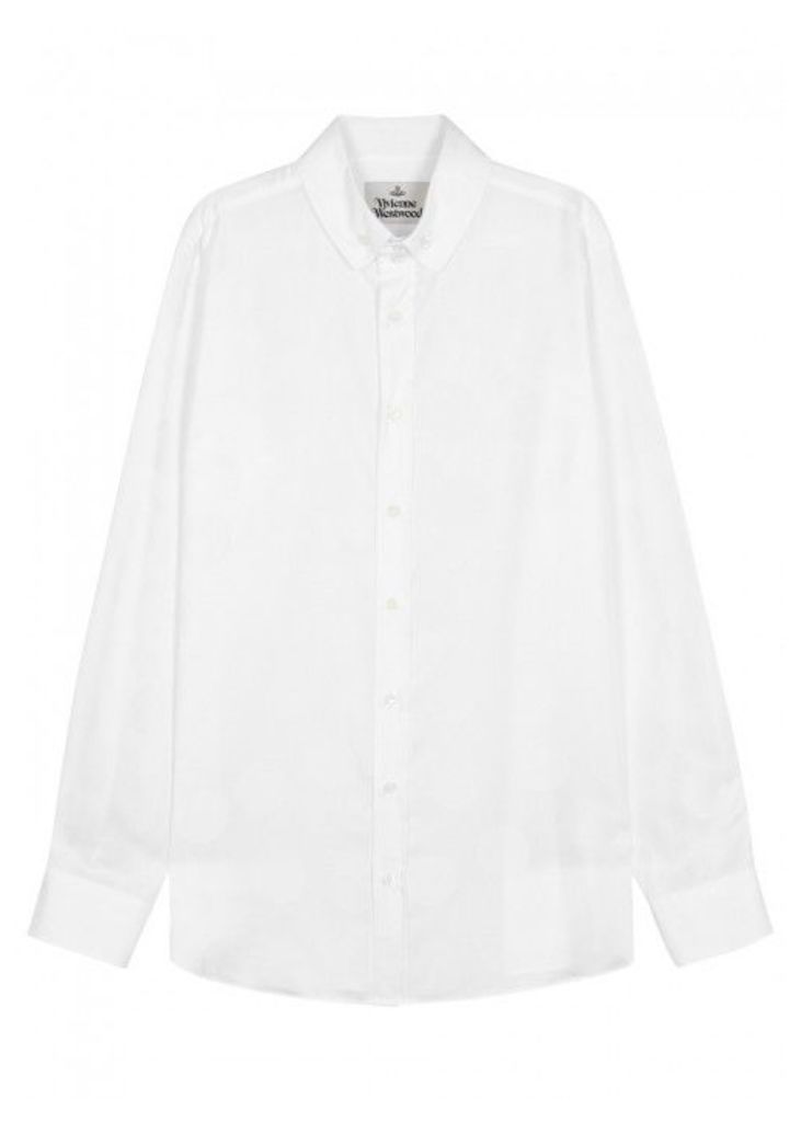Vivienne Westwood White Jacquard Cotton Shirt - Size 40