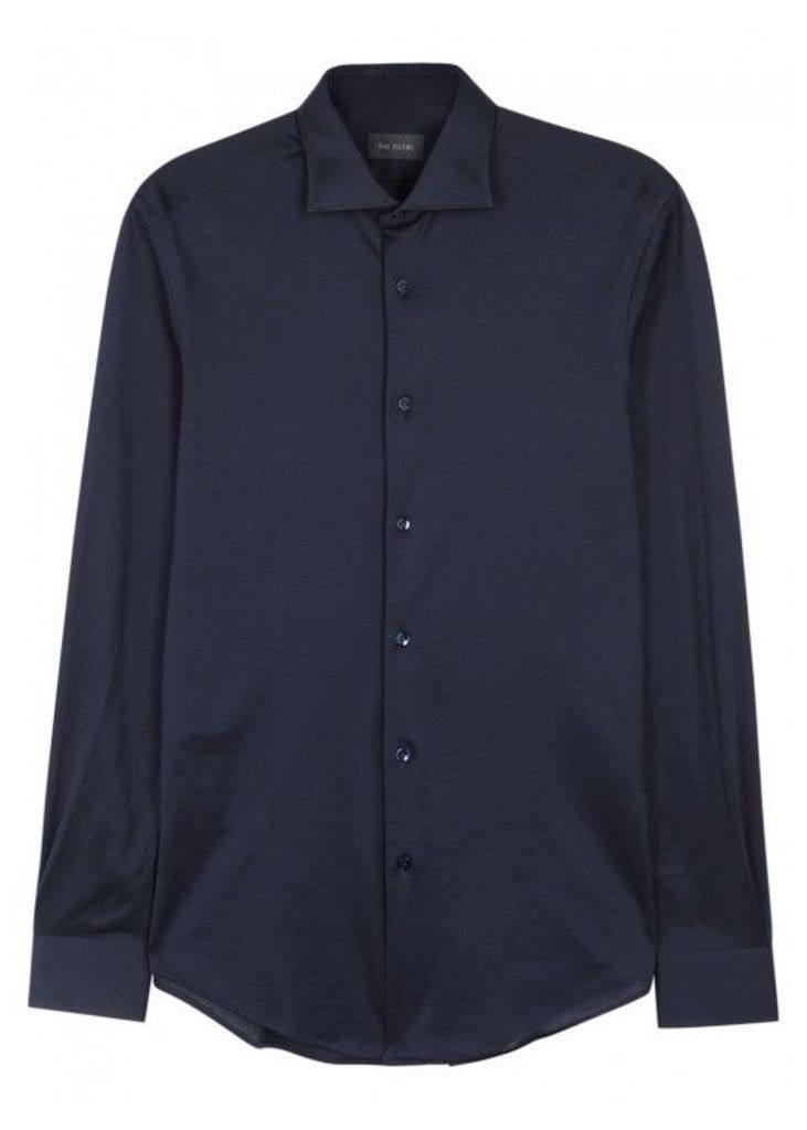 Pal Zileri Navy Cotton Jersey Shirt - Size 15