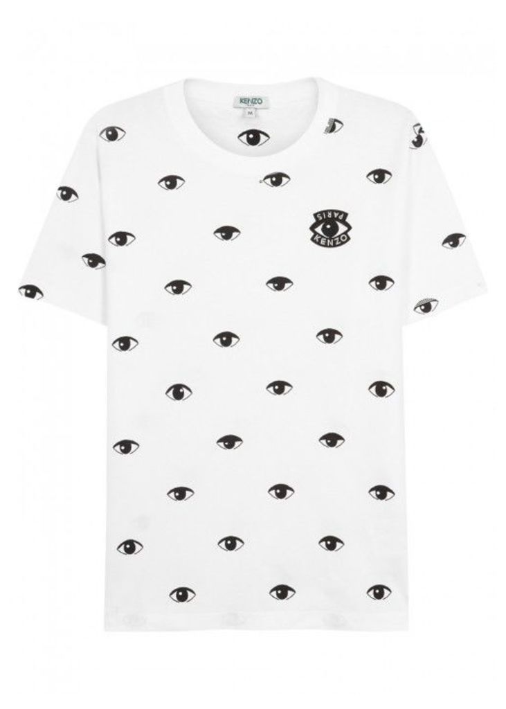 KENZO White Eye-print Cotton T-shirt - Size XL