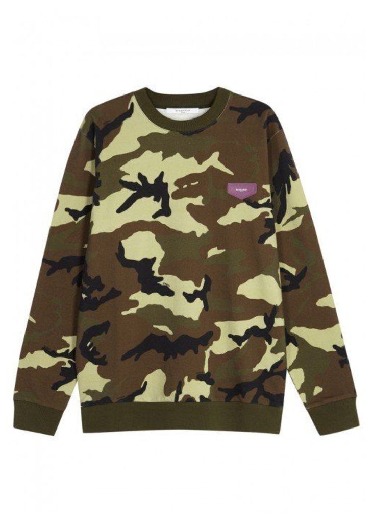 Givenchy Camouflage Cotton Sweatshirt - Size L