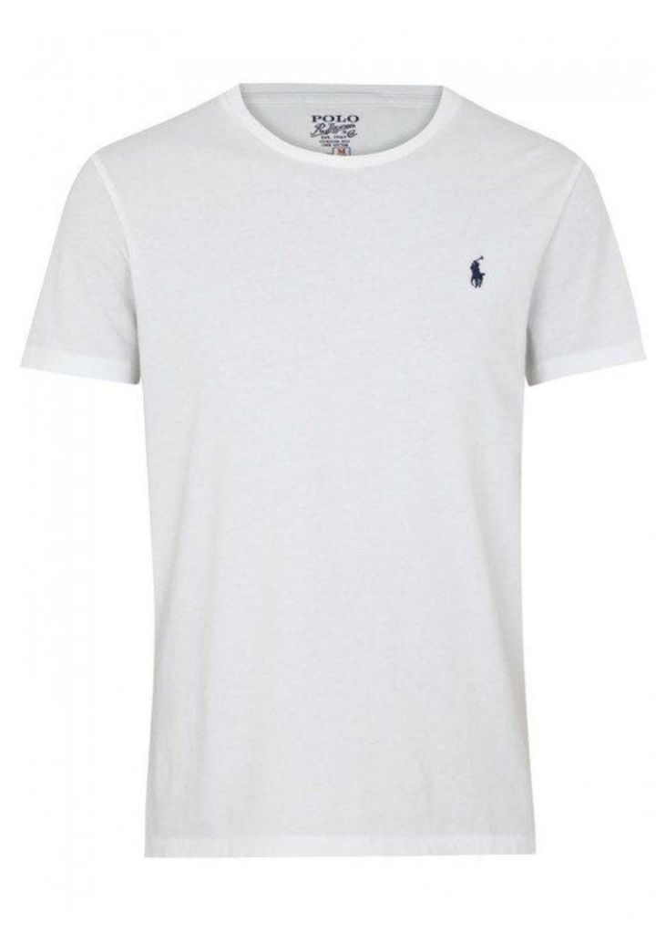 Polo Ralph Lauren White Cotton T-shirt - Size XL
