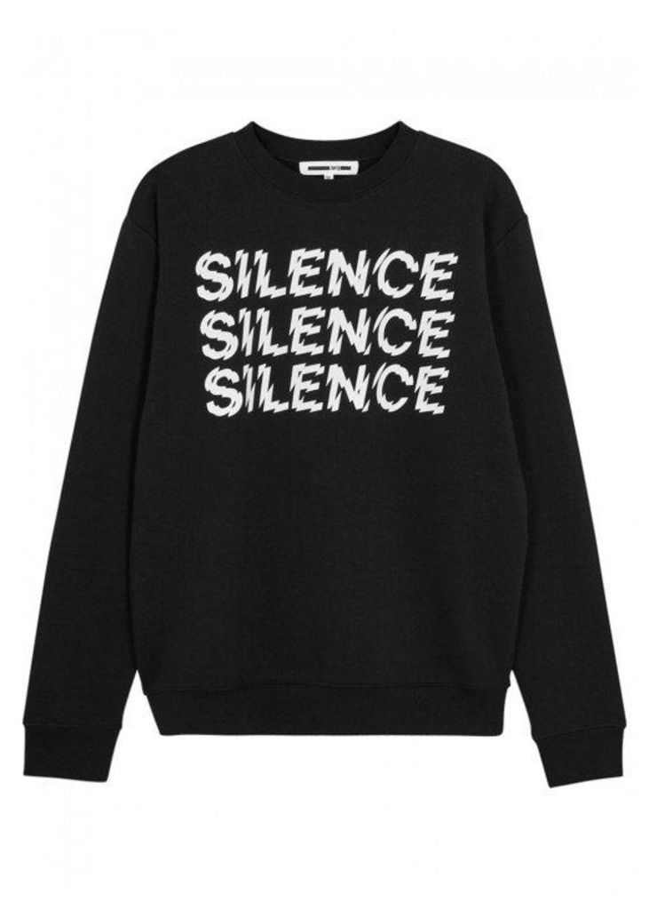 McQ Alexander McQueen Black Printed Cotton Sweatshirt - Size S