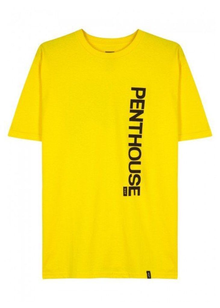 HUF X PENTHOUSE Rose Yellow Cotton T-shirt - Size L