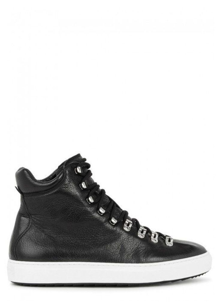 DSQUARED2 Whistler Black Leather Hi-top Trainers - Size 7