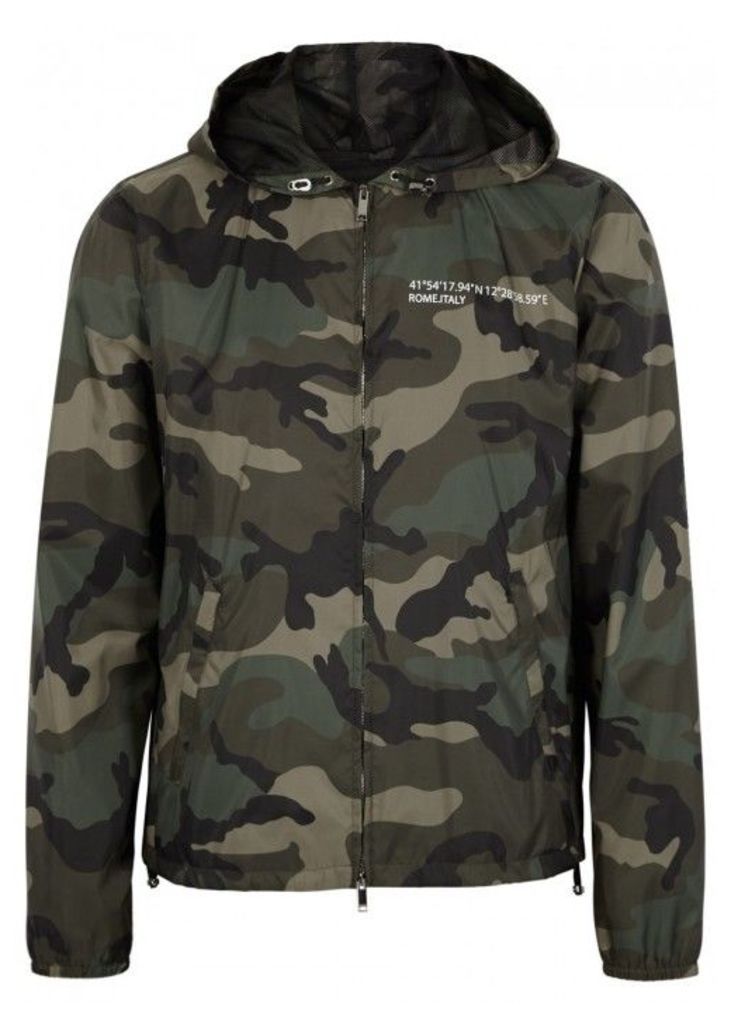 Valentino Camouflage-print Shell Jacket