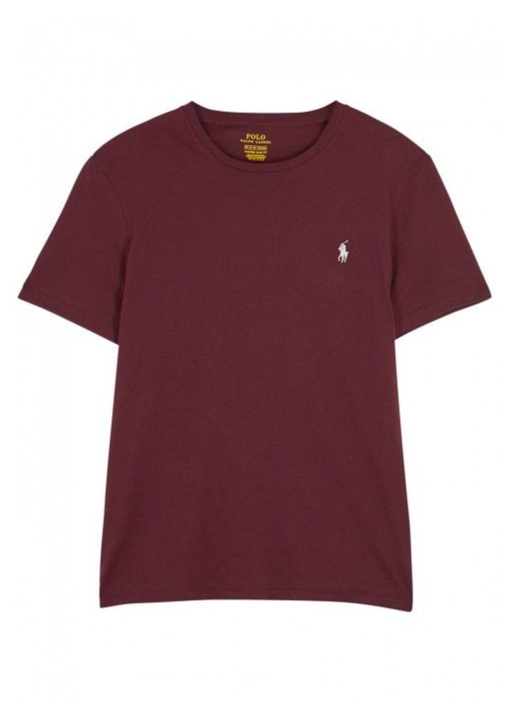 Polo Ralph Lauren Burgundy Slim Cotton T-shirt - Size XL