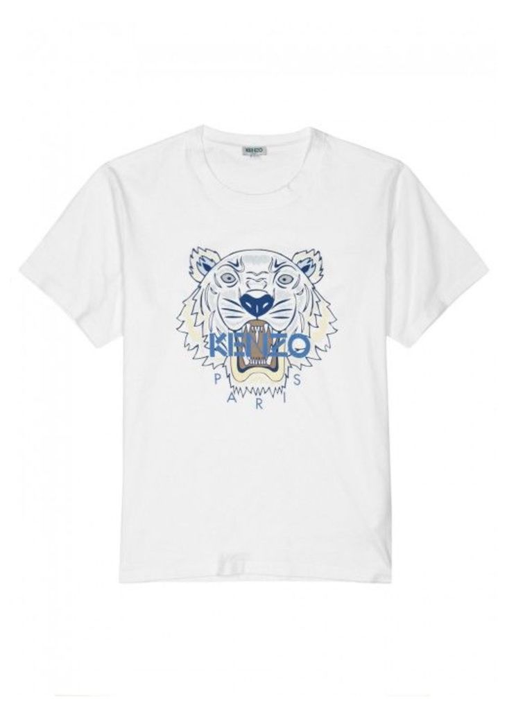 KENZO White Tiger-print Cotton T-shirt - Size L