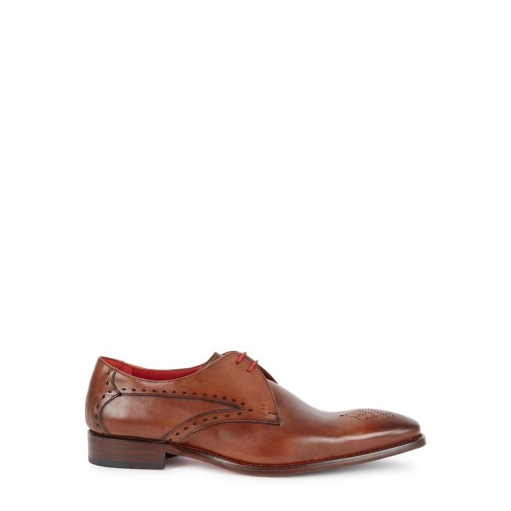 Jeffery West Midnight Burnished Leather Derby Shoes