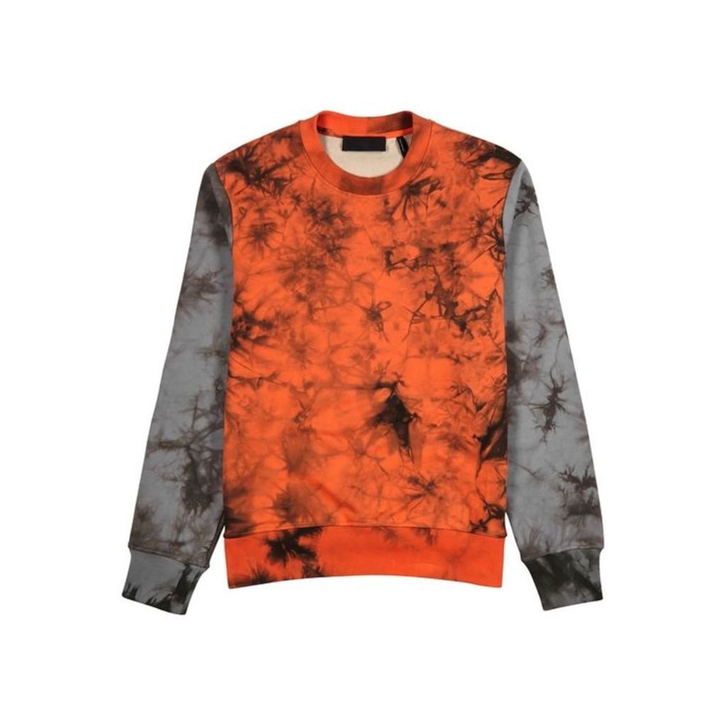 Helmut Lang Colour-block Tie-dye Cotton Sweatshirt