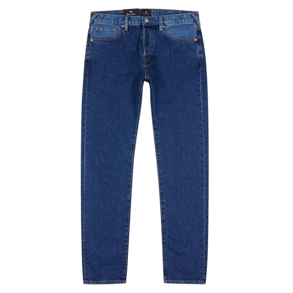 PS By Paul Smith Slim Standard Tonal Blue Jeans