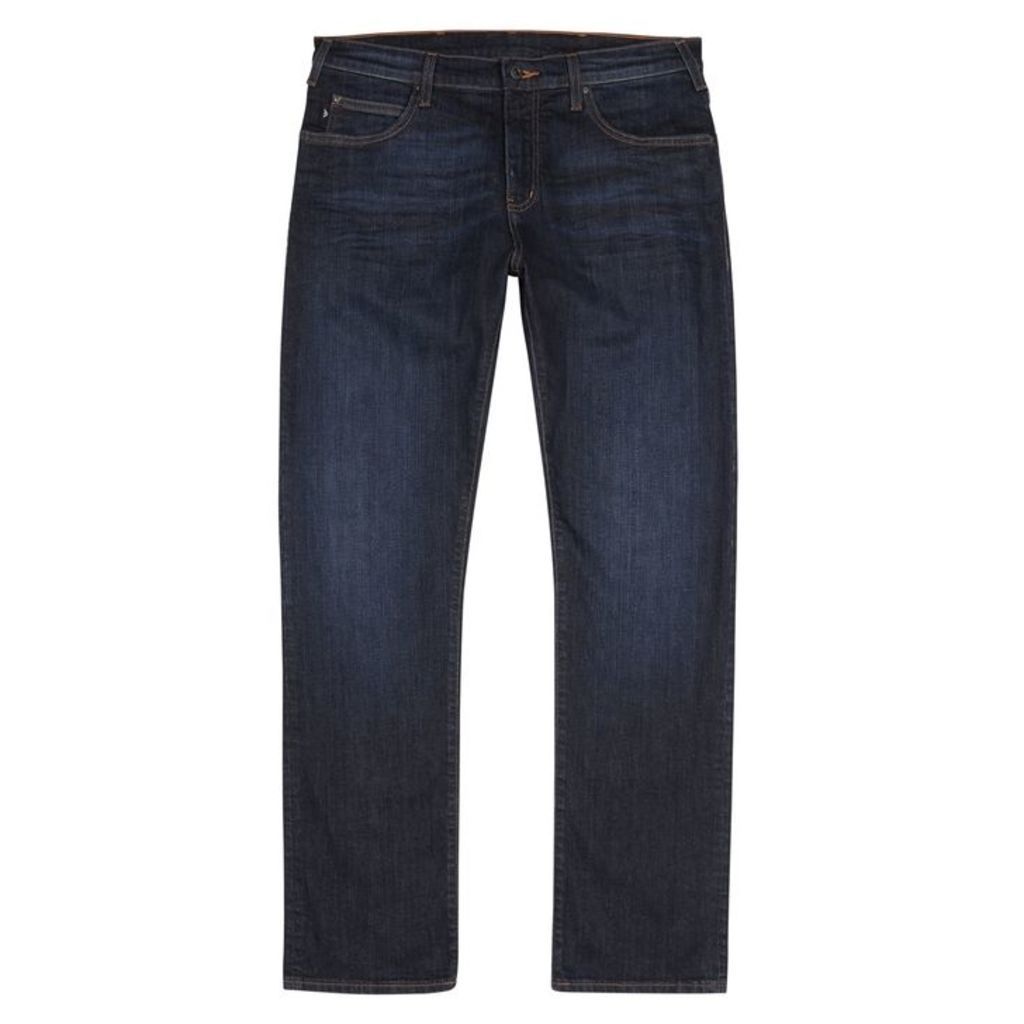 Emporio Armani Dark Blue Regular-fit Jeans