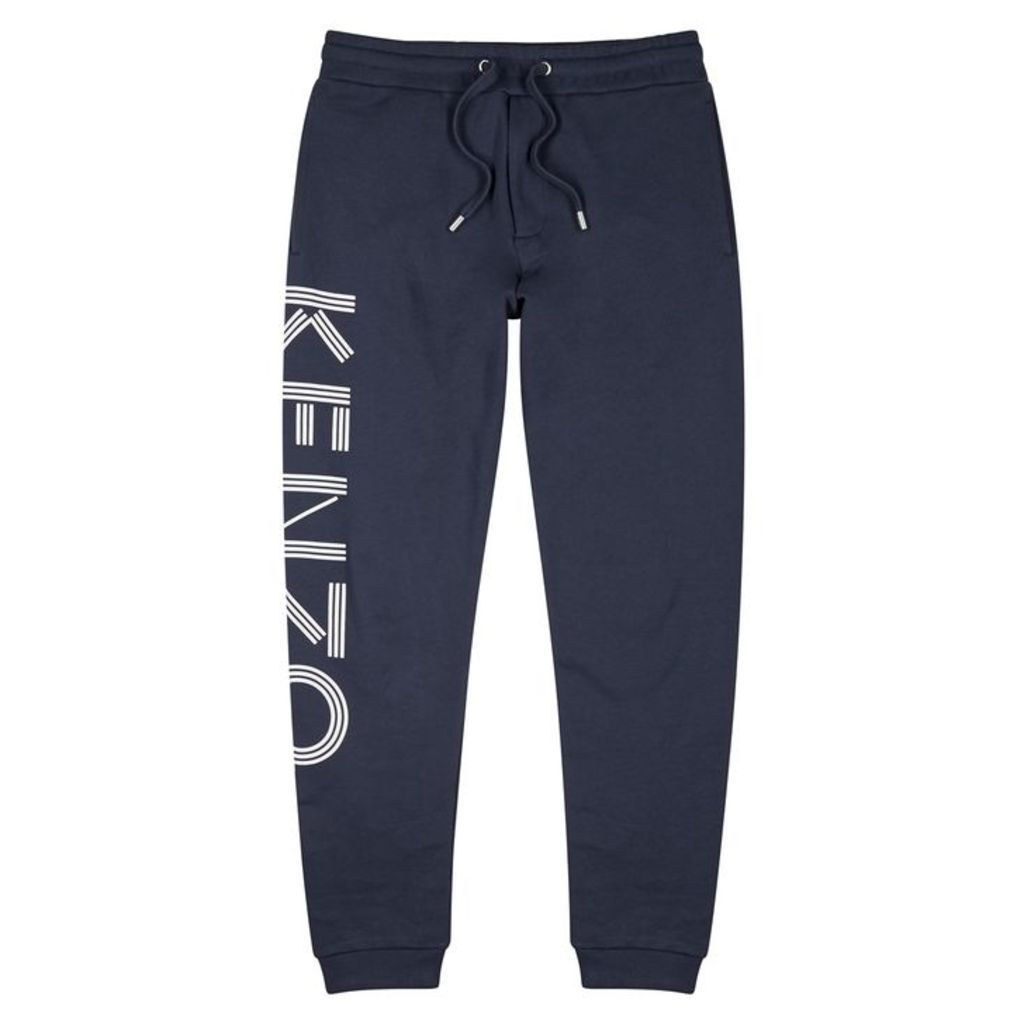 Kenzo Navy Logo-print Cotton Sweatpants