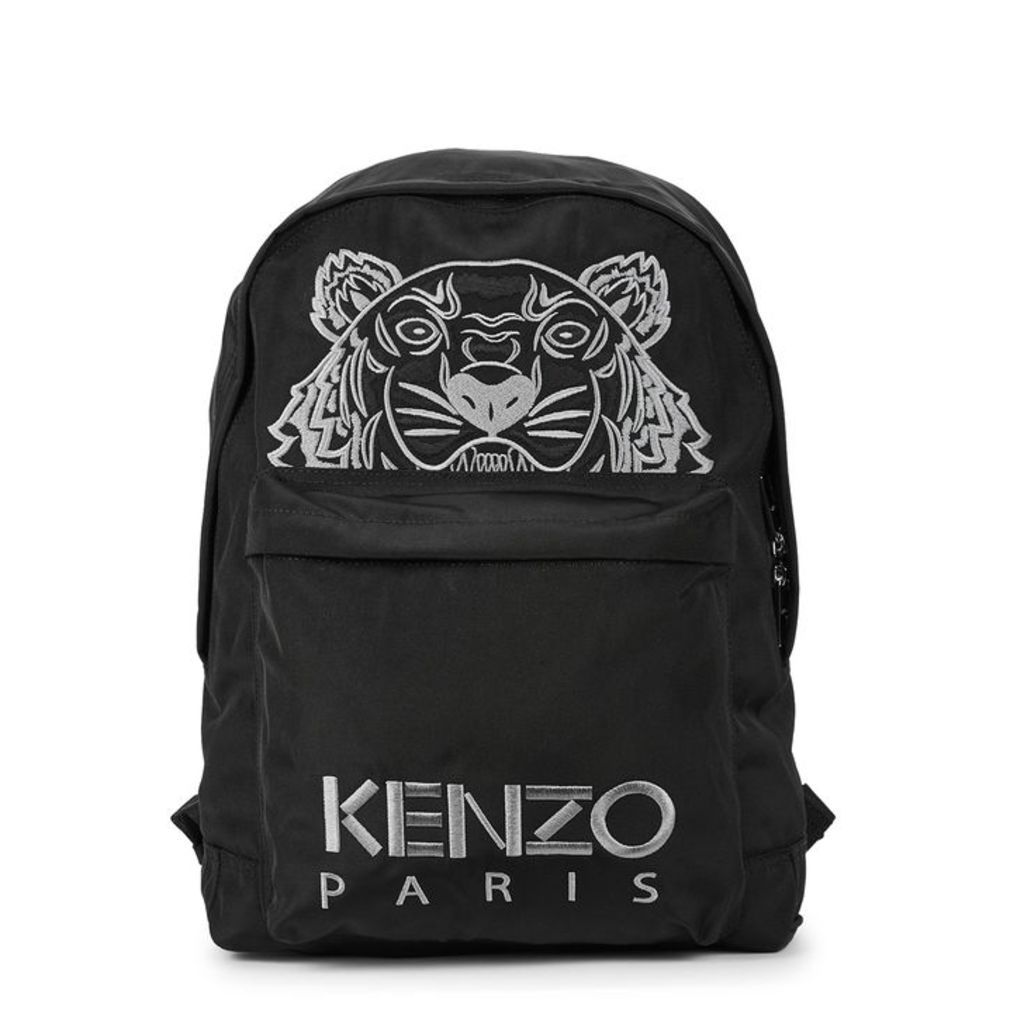 Kenzo Black Tiger-embroidered Backpack