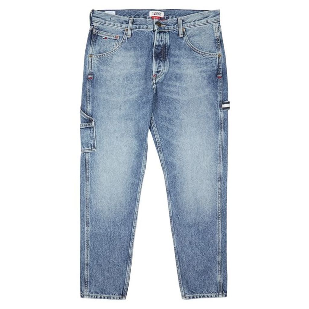 Tommy Jeans Blue Faded Tapered Jeans