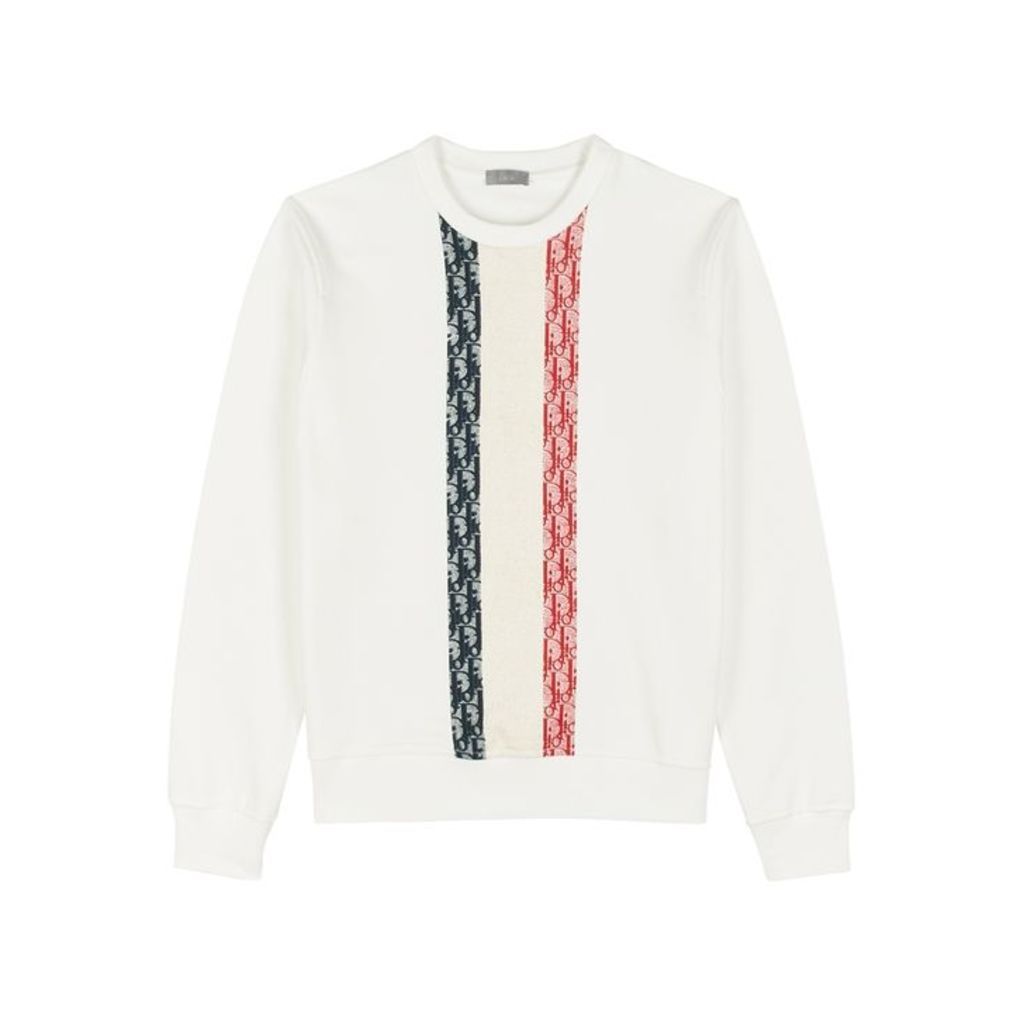 Dior Homme White Printed Cotton Sweatshirt