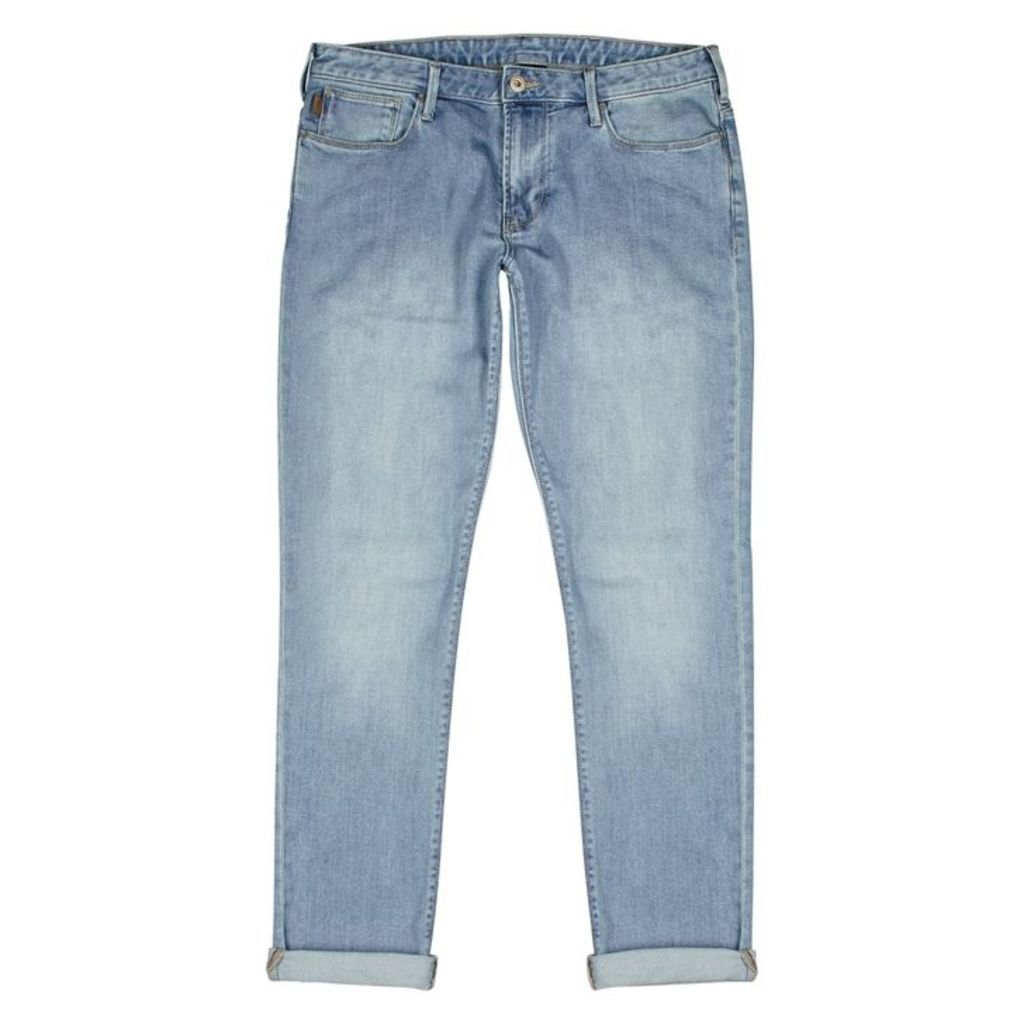 Emporio Armani Light Blue Slim-leg Jeans