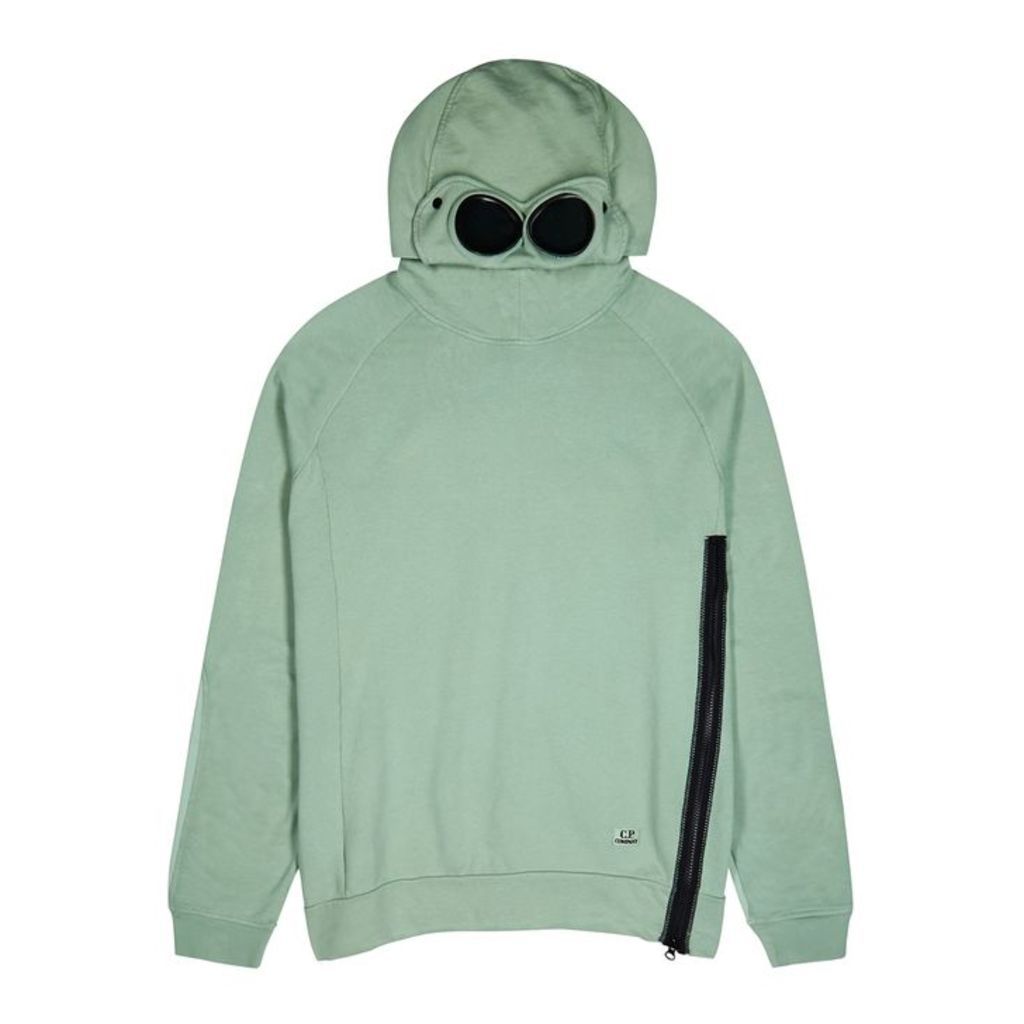 C.P. Company Goggle Sage Hooded Cotton Sweatshirt