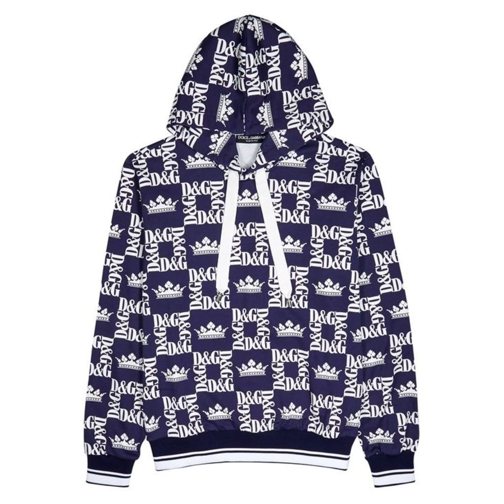 Dolce & Gabbana Logo-print Hooded Cotton Sweatshirt