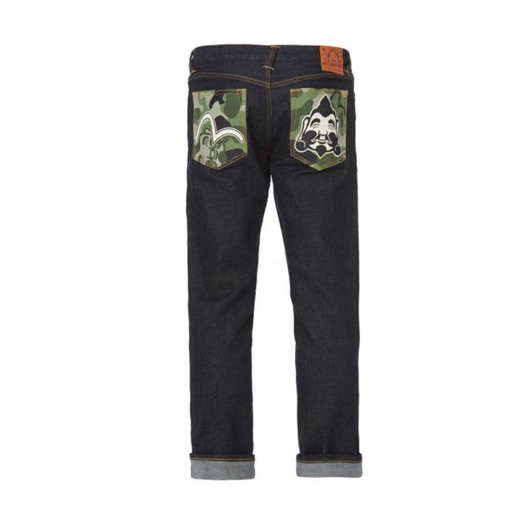 Evisu Skinny-fit Jeans With Godhead Camouflage Pockets