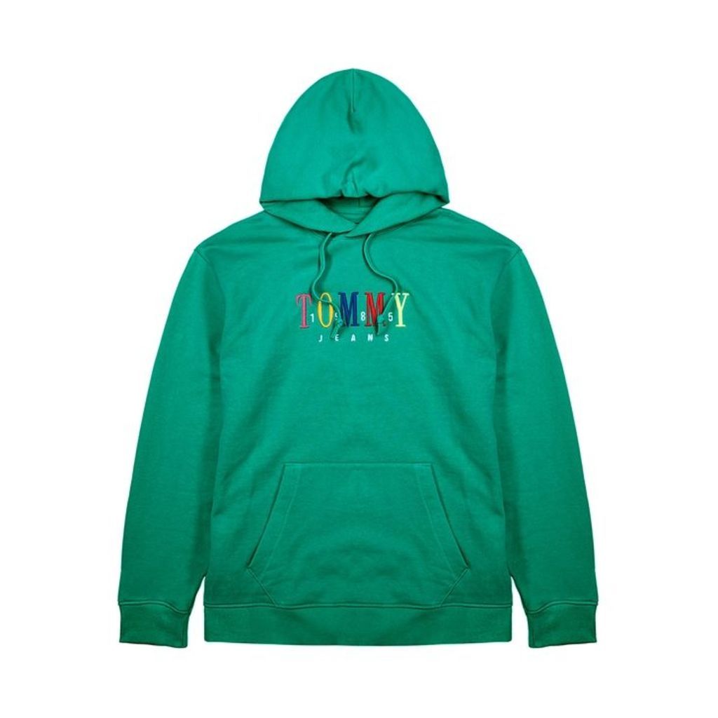 Tommy Jeans Logo-embroidered Hooded Cotton Sweatshirt