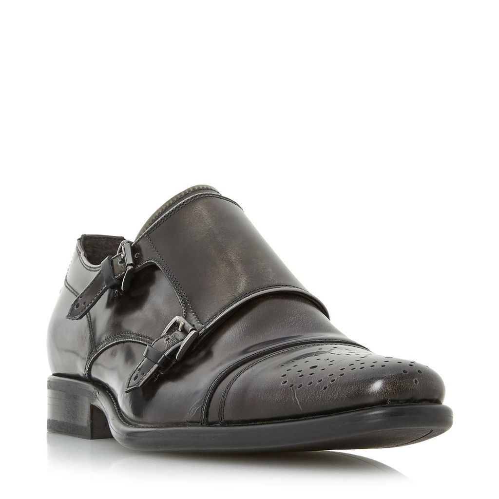 Reggi Toecap Detail Leather Monk Shoe