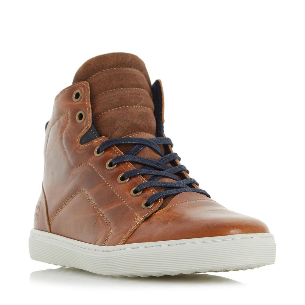 Springer Padded Collar Leather High Top Trainer