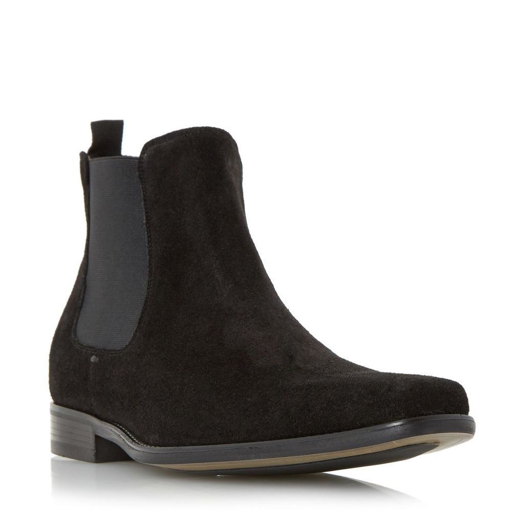 Clarky Square Toe Suede Chelsea Boot