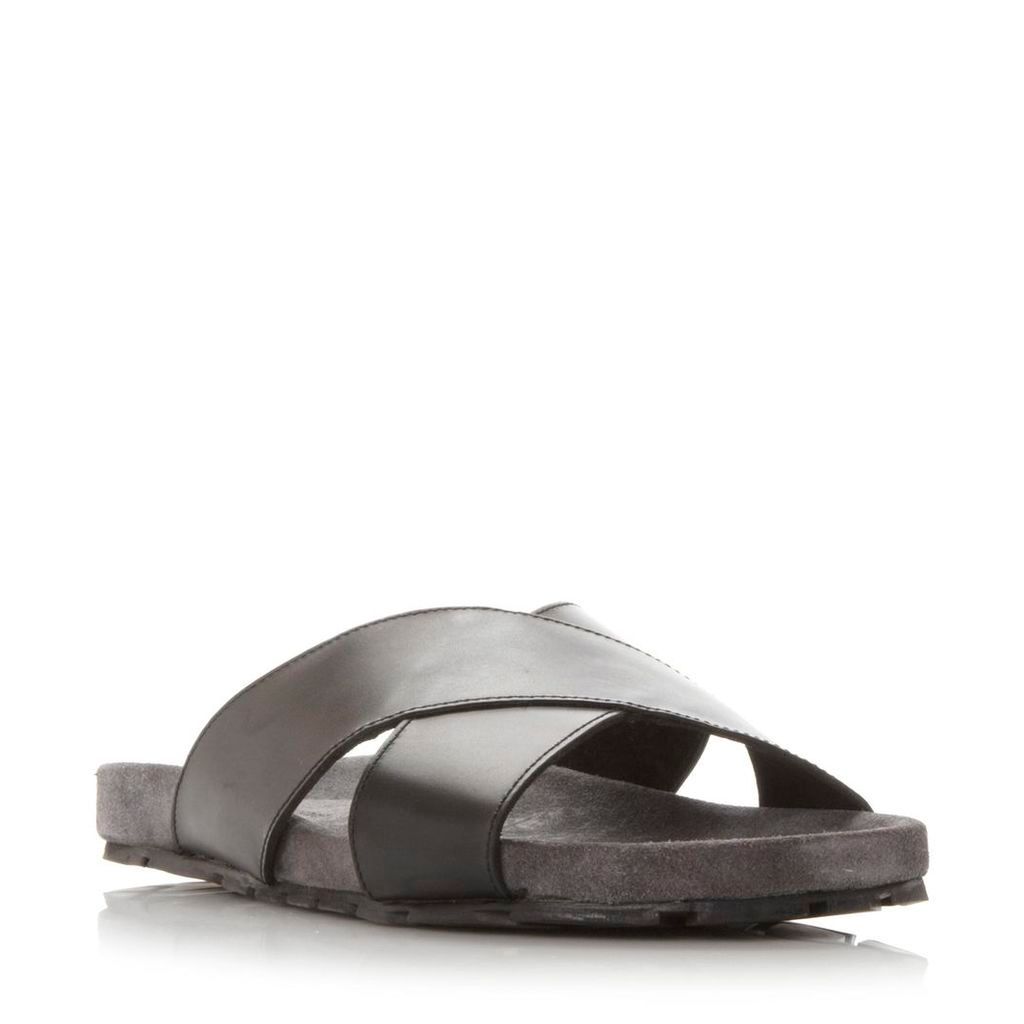 Idris Suede Footbed Crossover Strap Sandal