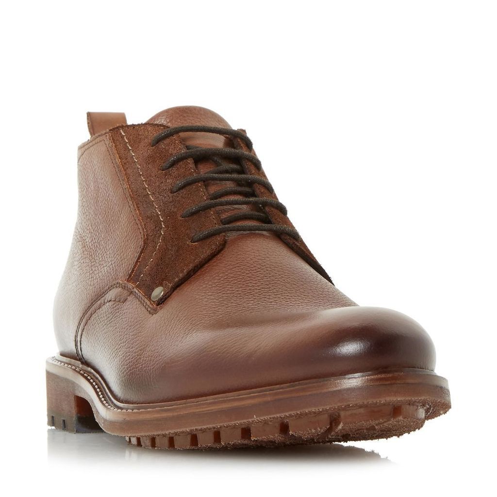 Cell Leather Lace-Up Chukka Boot